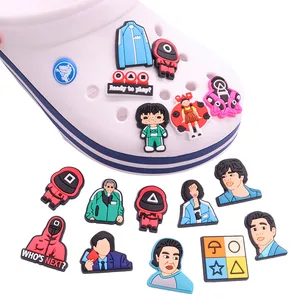 Single Sale PVC Shoe Charms Cartoon Gamer Crocs Slipper Accessories Garden Shoe Ornament Buckle For Kids Gift