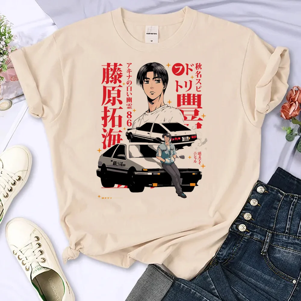 

Initial d t shirt women manga tshirt female anime comic designer clothing