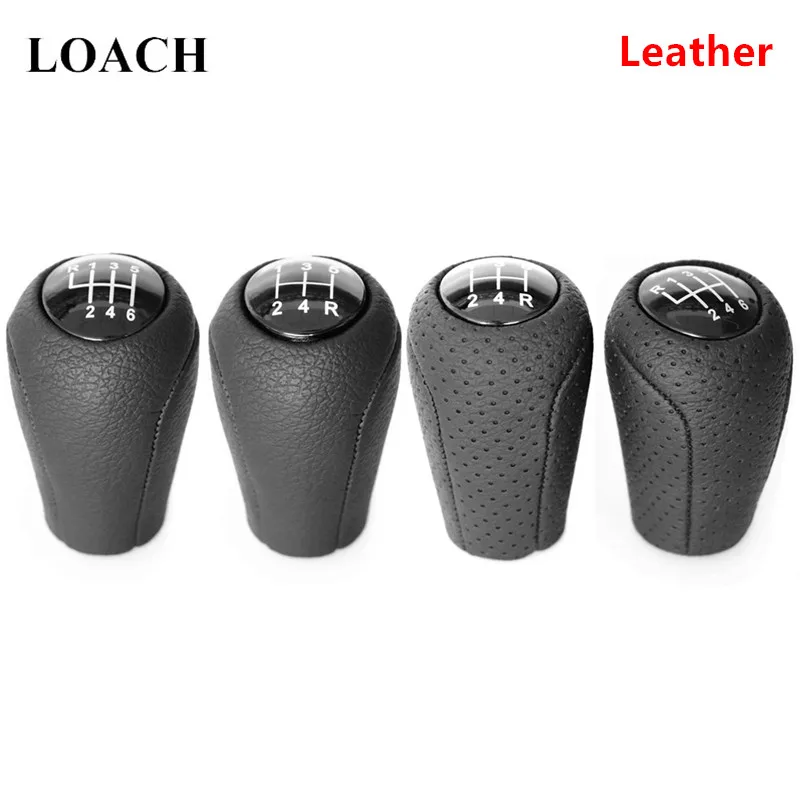 Leather Gear Stick Shift Knob Cover For Mazda 3 Bk Bl/5 Cr Cw/6 Ii Gh 05-14