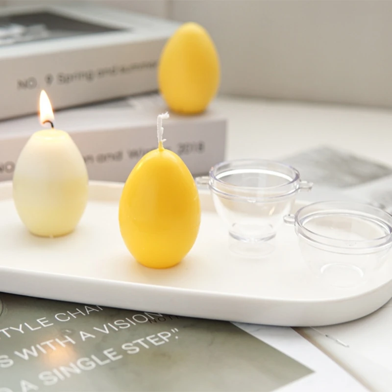 Resin Mold 3D Egg Plastic Mold Multifunctional Crystal Resin Mould for DIY Handmade Scented Candles Soaps Home Decor 270F