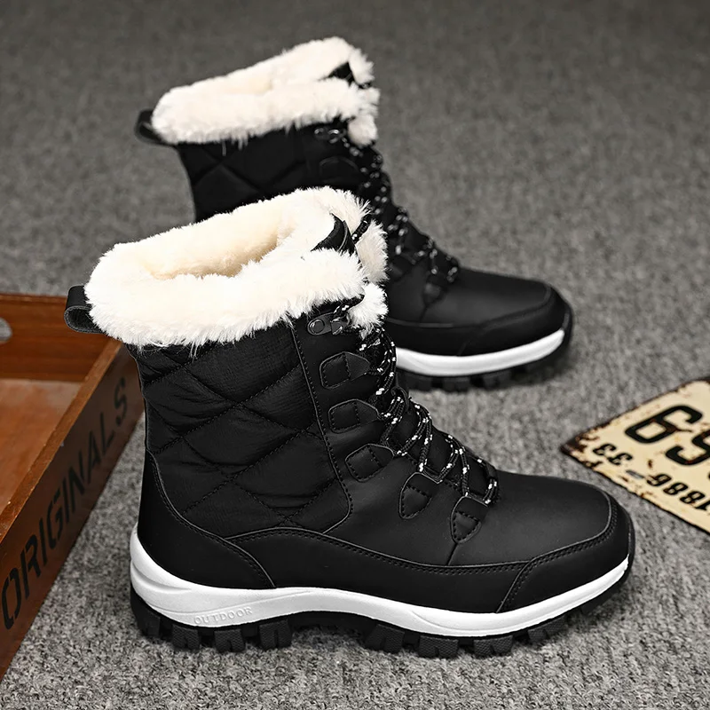 Women's Waterproof Winter Ankle Boots with Thick Fur and Non-Slip Sole 35 Sd899b98c92144376a844d3f5b21a58f39 Women's Waterproof Winter Ankle Boots with Thick Fur and Non-Slip Sole