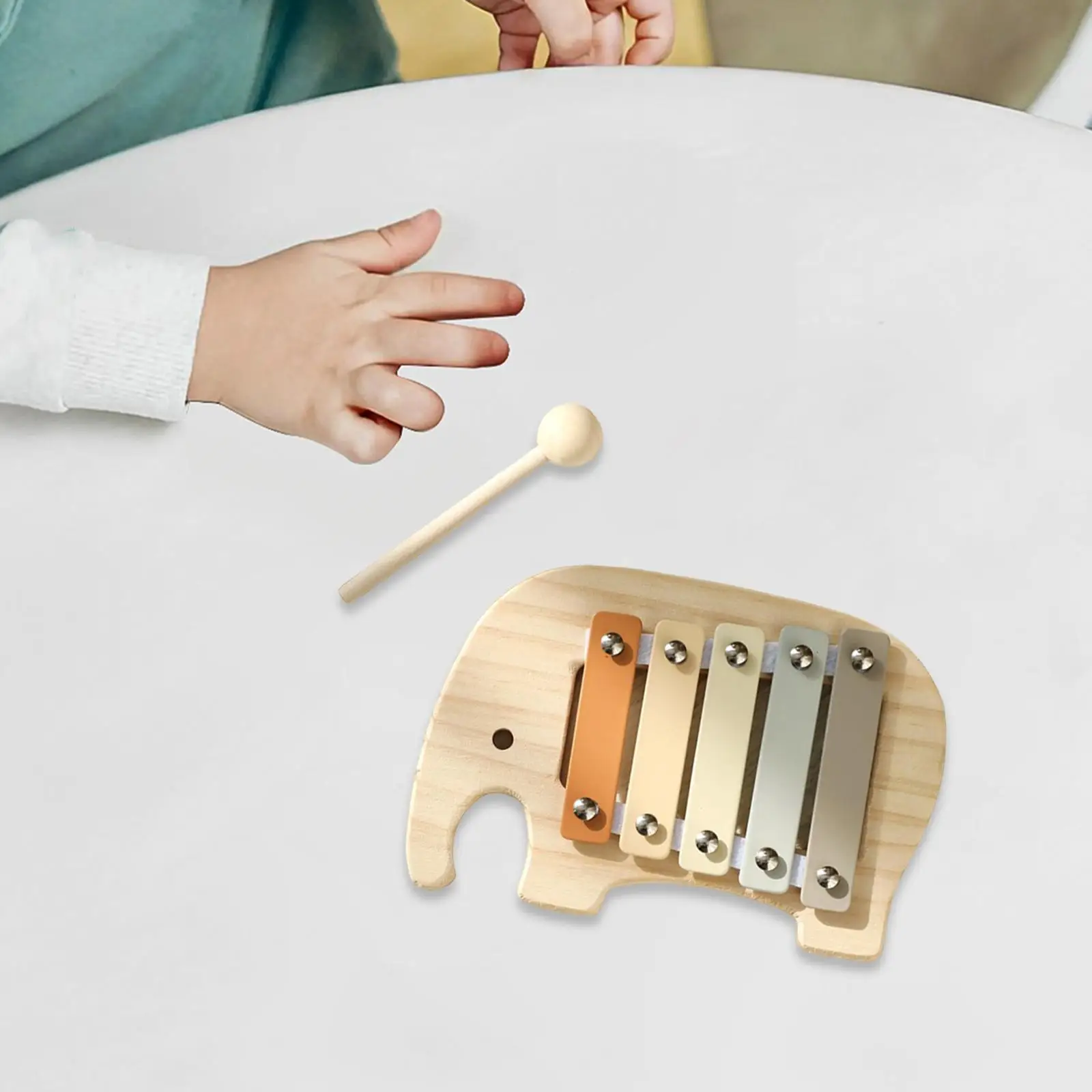 5 Scale Xylophone for Toddlers Portable Percussion Instrument for Live