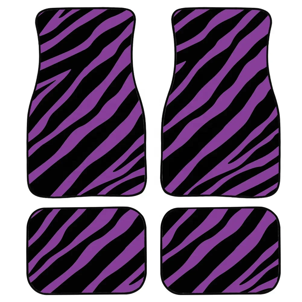4pcs Set All-Climate Rubber Floor Mats Car Rug Sublimation Decorative Print Door Mat