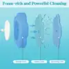 Toilet Brush Disposable Replacement Head Cleaning Kit Toilet Bowl With Refills Long Handle Bathroom Cleaning Tool With Holder 2