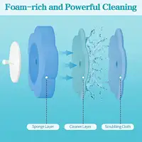 Toilet Brush Disposable Replacement Head Cleaning Kit Toilet Bowl With Refills Long Handle Bathroom Cleaning Tool With Holder 2