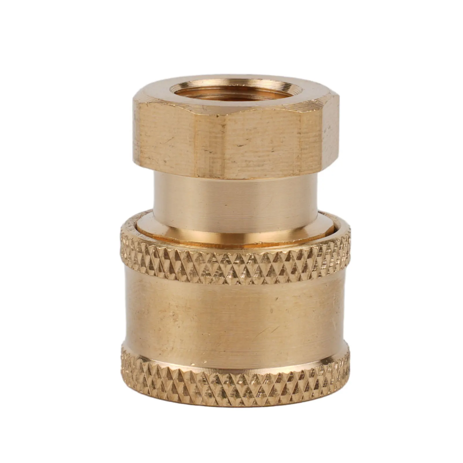 

1/4\" Pressure Washer Hose Adapter BSP1/4(G1/4) Female Gasket Golden New 2021 Durable High Quality Replacement 1pcs