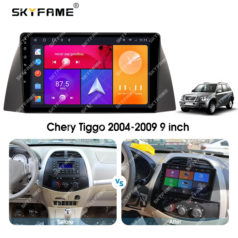 SKYFAME-ڵ  ٸ  Canbus ڽ ڴ, 2004-2009 Chery Tiggo T11 ȵ̵    г ŰƮ
