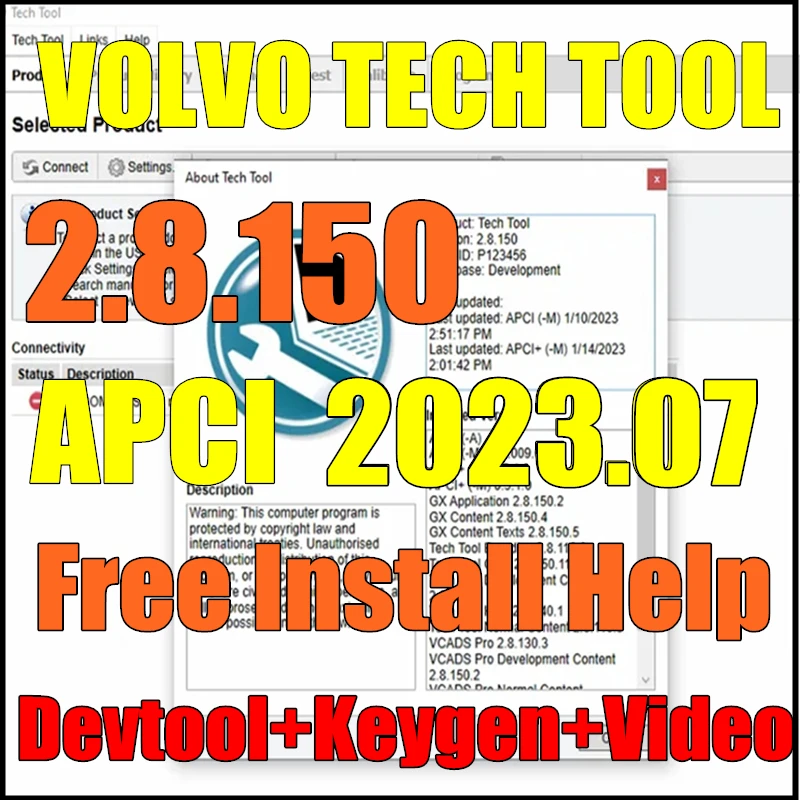 

2023 Premium Tech Tool 2.8.150 (PTT VCADS) (REAL Development) with product history\ PTT 2.8.82 for volvo with developer tool