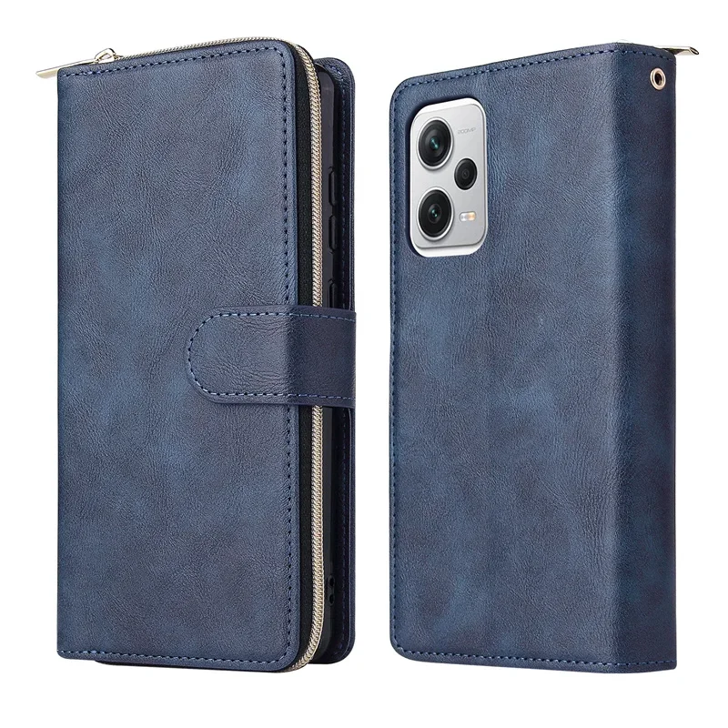 Zipper Wallet Leather Phone Case - Premium Cover with Card Slots