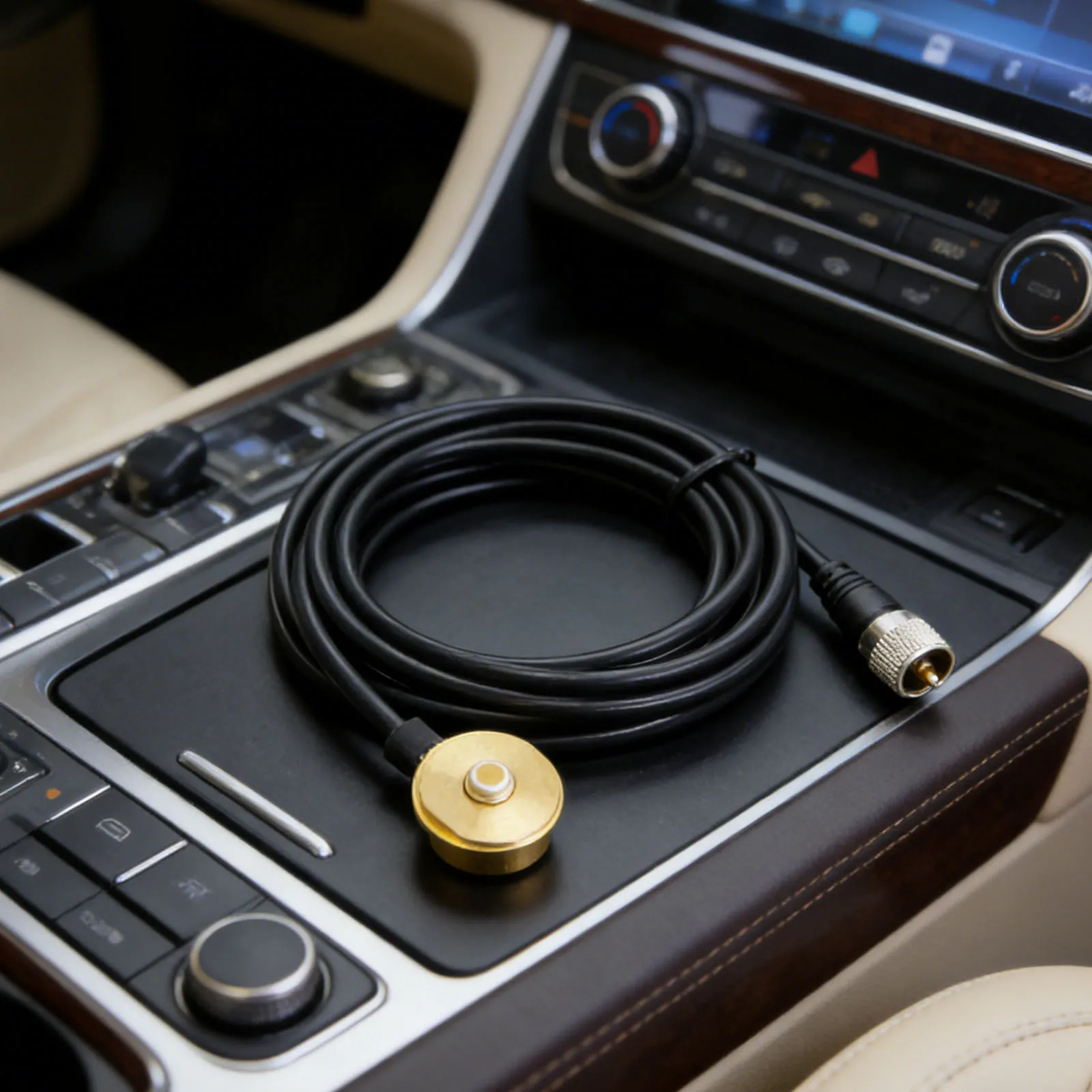 3/4인치 홀 마운트 NMO 안테나 마운트 16피트 RG58 순수 구리 NMO-PL259 동축 케이블 (차량용, 햄 무선, 모바일 라디오용)