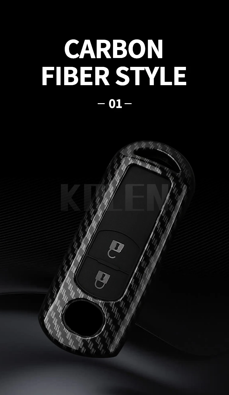2 3 4 Tasten ABS Carbon Faser Stil Auto Schlüssel Fall Abdeckung Für MAZDA 2 3 5 6 CX-3 CX-5 CX-7 CX-9 Atenz Geschwindigkeit Miata MX5 Axela CX4 – Detail 2