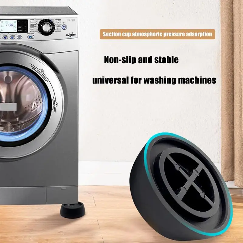 Anti Vibration Washing Machine Support 4-Pieces Washer And Dryer Anti Slip Mat With Rubber Shock And Noise Cancelling Washer