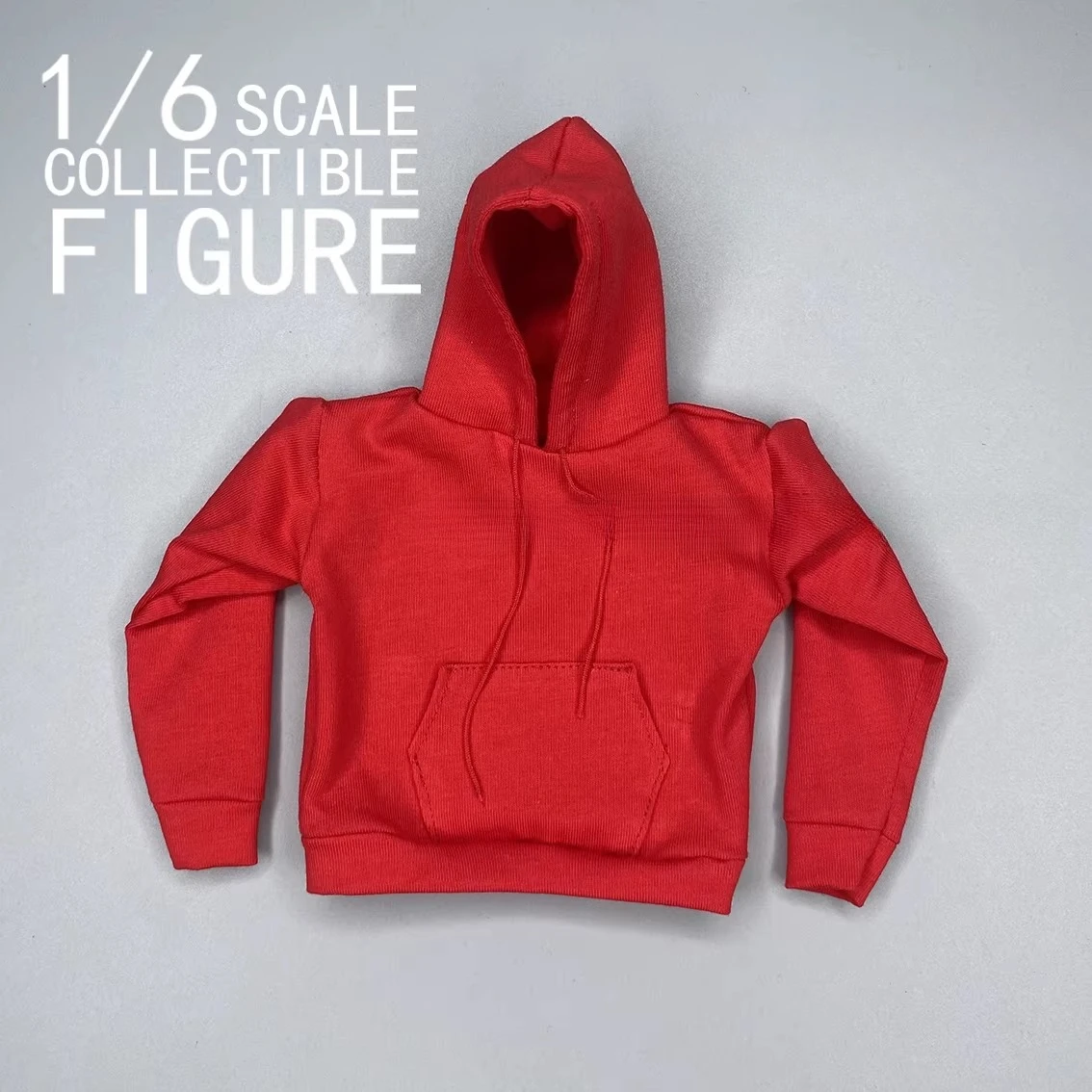 CROWDHTOYS 1/6 Maßstab Herren-Hoodie in Unifarbe, Oversize-Stil, Soldatenkleidung, Modell für 12-Zoll-Spielzeugfiguren und Puppen – Detail 11