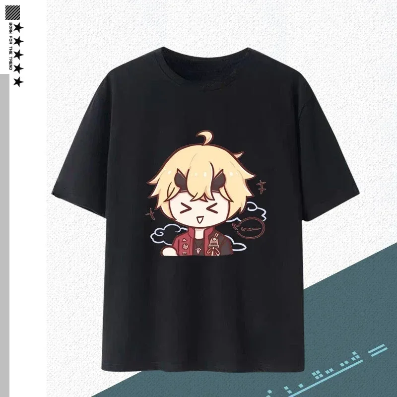 

Kawaii Women Blouse Cartoon Funny Tees Japanese Print Tops Harajuku Clothes Summer Genshin Impact T-shirt Girls Cosplay Clothing