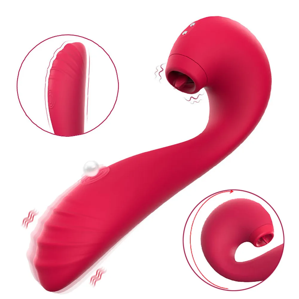 

Female Tongue Masturbator 3 in 1 Clit Sucker Dildo G-Spot Vibrator Sucking Vibrators for Women Clitoral Stimulator Sex Toys