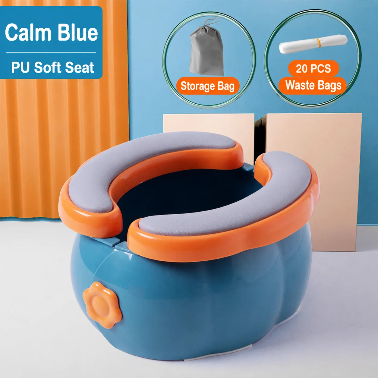 Blue PU Seat