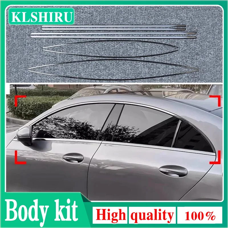 

Car Styling black Window Sequins Decoration Cover Trim For Mercedes Benz CLA W117 W118 2016-2023 Auto Accessories