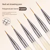 New Nail Line Brush Set Acrylic Six Packs of Slender Nails Painting Pen Painting Flower Pen Brush Nail Art Pen for Nail Design 2