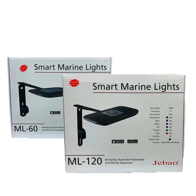 2022-Jebao-ML-AL-AK-Series-Coral-Lamp-Reef-Led-ML-60-ML-120-Brilliantly-Illuminate.jpg 2022 Jebao Ml Al Ak Sorozat Koralllámpa-Zátony Led Ml-60 Ml-120 Ragyogóan Megvilágítja Az Édesvízi És Tengeri Akvárium Wifi Alkalmazásmodelljét - Image 2