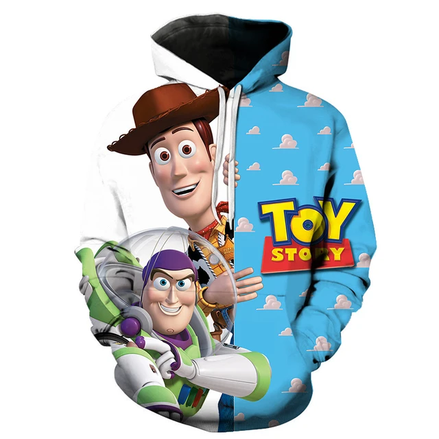 Disney Toy Story Woody Buzz Lightyear Hoodie Sweatshirts Men Women Casual  Cool Pullover Boys Girls Harajuku