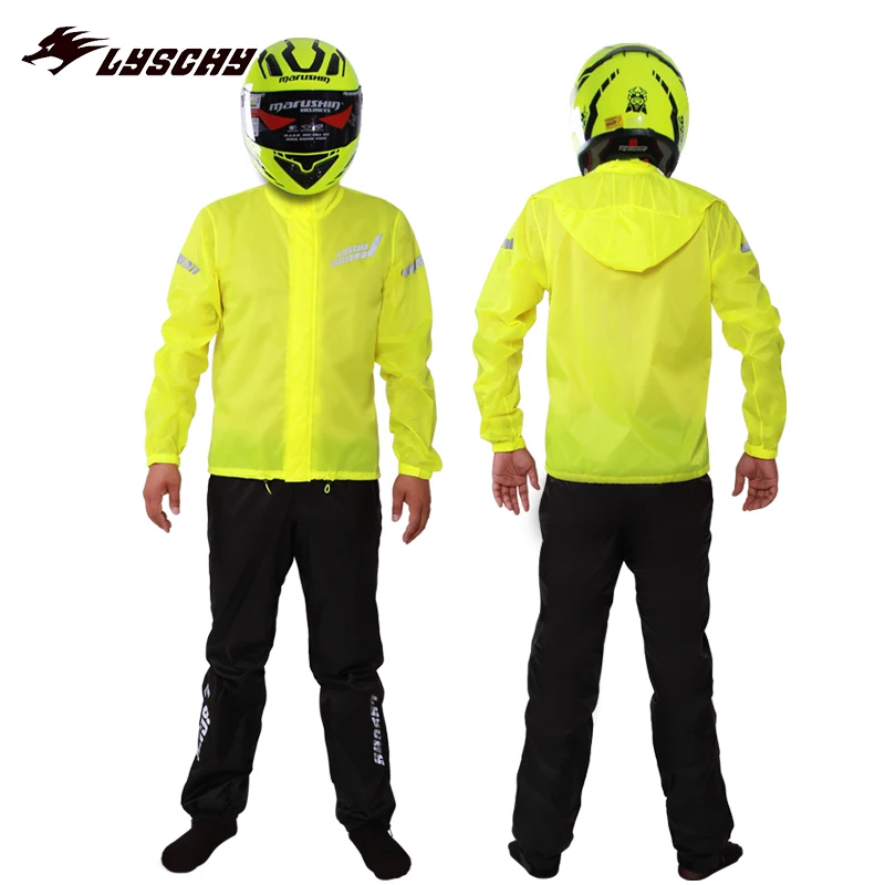 Motorcycle Raincoat Men's Separate Riding Suit Against Rainstorms Reflective Motorcycle Travel Equipment Knight Rain Pants