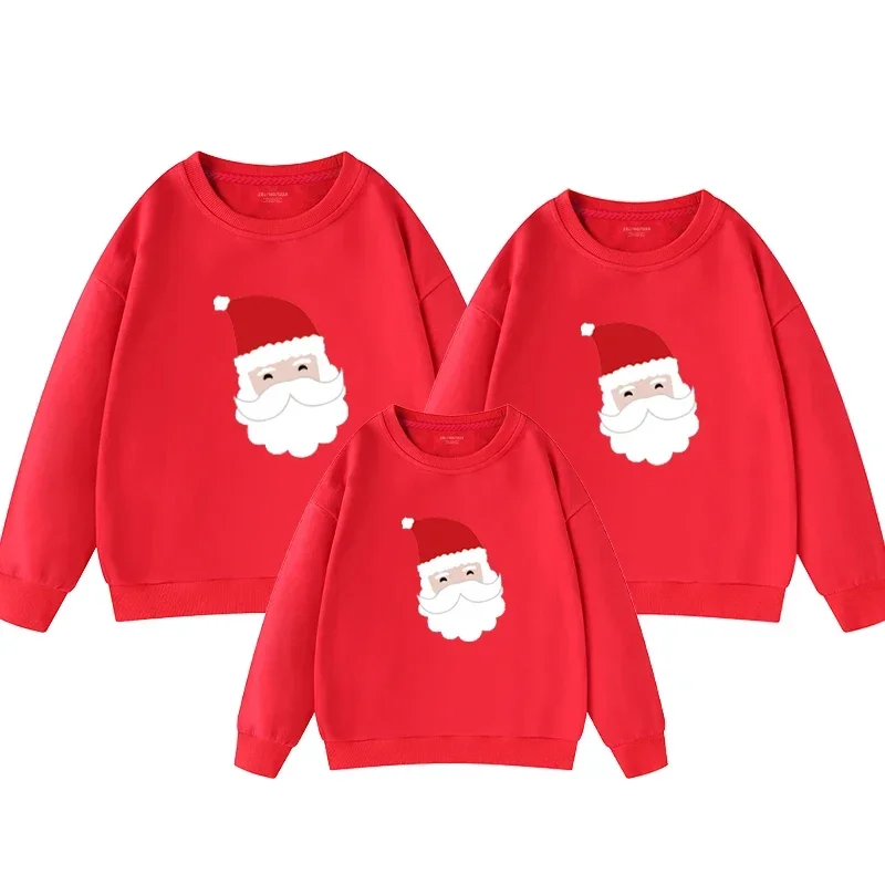 thumbnail image 1 of Camisetas navideñas para madre e hija, sudaderas para padre e hijo, conjuntos familiares de invierno a juego, camisas estampadas de Papá Noel, jerséis casuales, 1 of 5