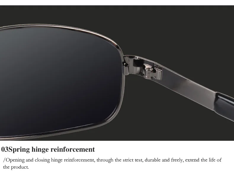Polarised Pilot Sunglasses For Men Rectangle Metal Uv400 Shades_voghion.com