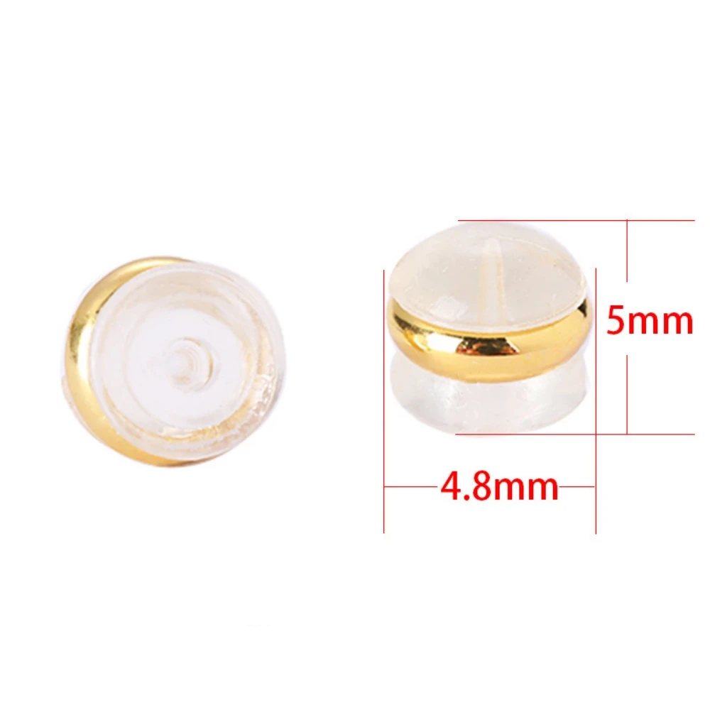 10/30/50 Teile/los Weiche Transparente Hamburger Silikon Ohr Zurück Stopper Für DIY Schmuck Machen Ersatz Ohrring Zubehör – Detail 1