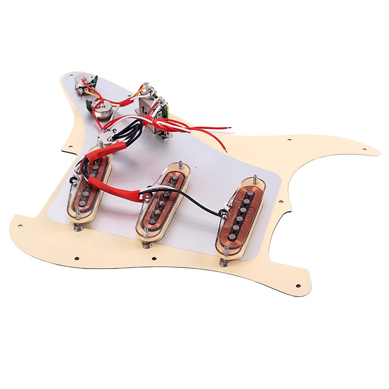

3-ply PVC Pickguard with 3 ALNICO V Single Coil Pickups 5-Way Switch for Electric Guitar Accessories Electric Guitar