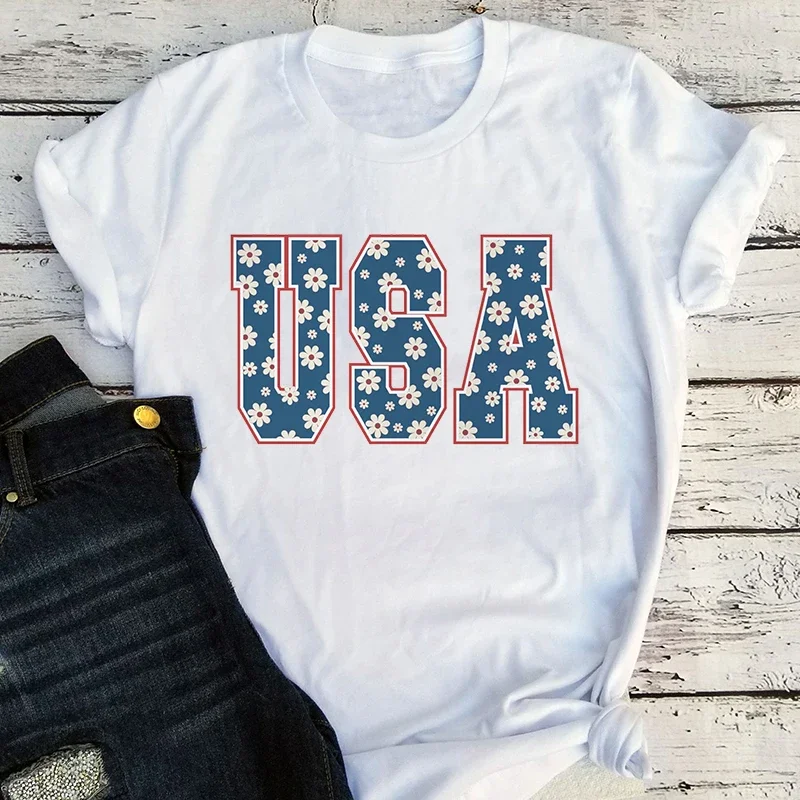 

USA T Shirts Retro America Aesthetic Clothes 4th of July Tops Gothic 4th of July Patriotic Shirt Aesthetic Tee L