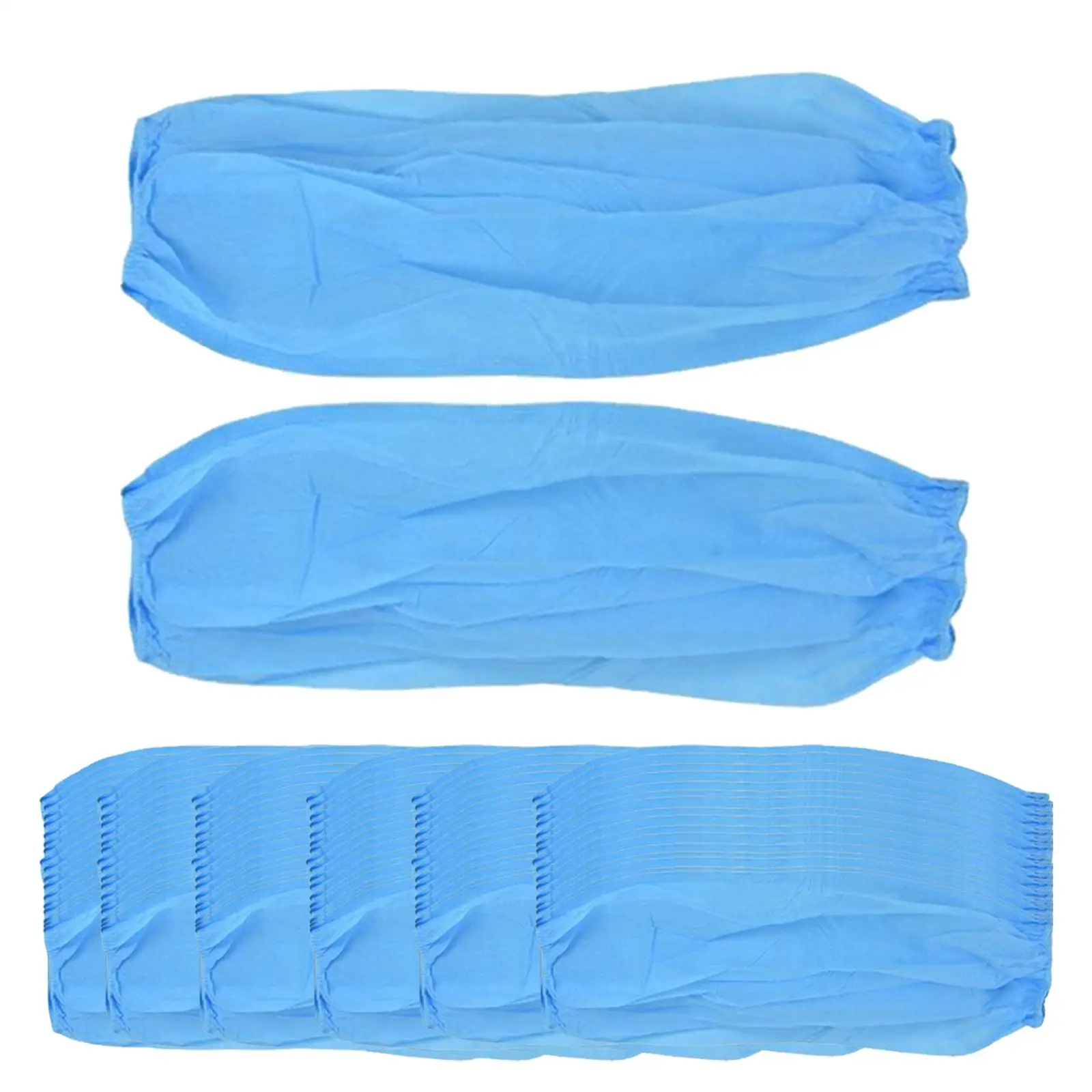 50 Pairs Disposable Oversleeves Arms Sleeves Non Woven Fabric for Gardening, Salons Accessories Soft Elastic Straps Professional images - 6