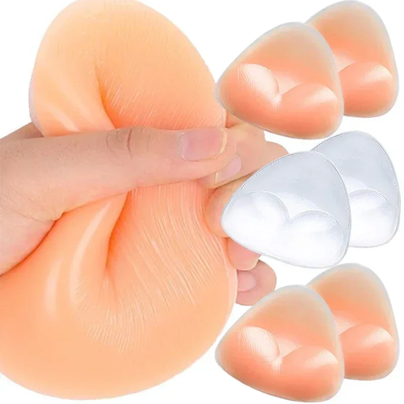 Sticky Bra Chest Push Up Sticky Bra Thicker Sponge Bra Pads Breast Push Up Enhancer Silicone Removeable Inserts Swimsuit Invisible