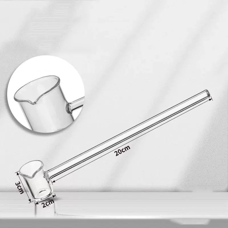 DXY 5/10/15/25/50/100ml Laboratory Glass Acid Spoon Sampling Cup Long Handled Liquid Medicine Spoon