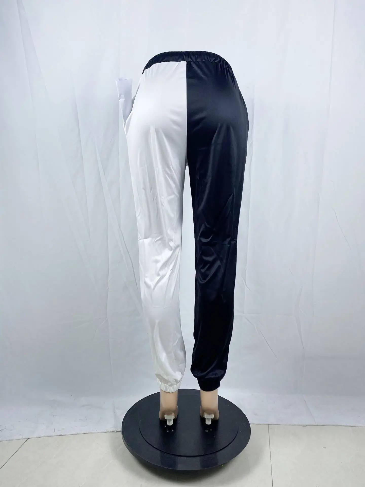 L21232 Fashion casual positioning color matching casual pants baggy pants