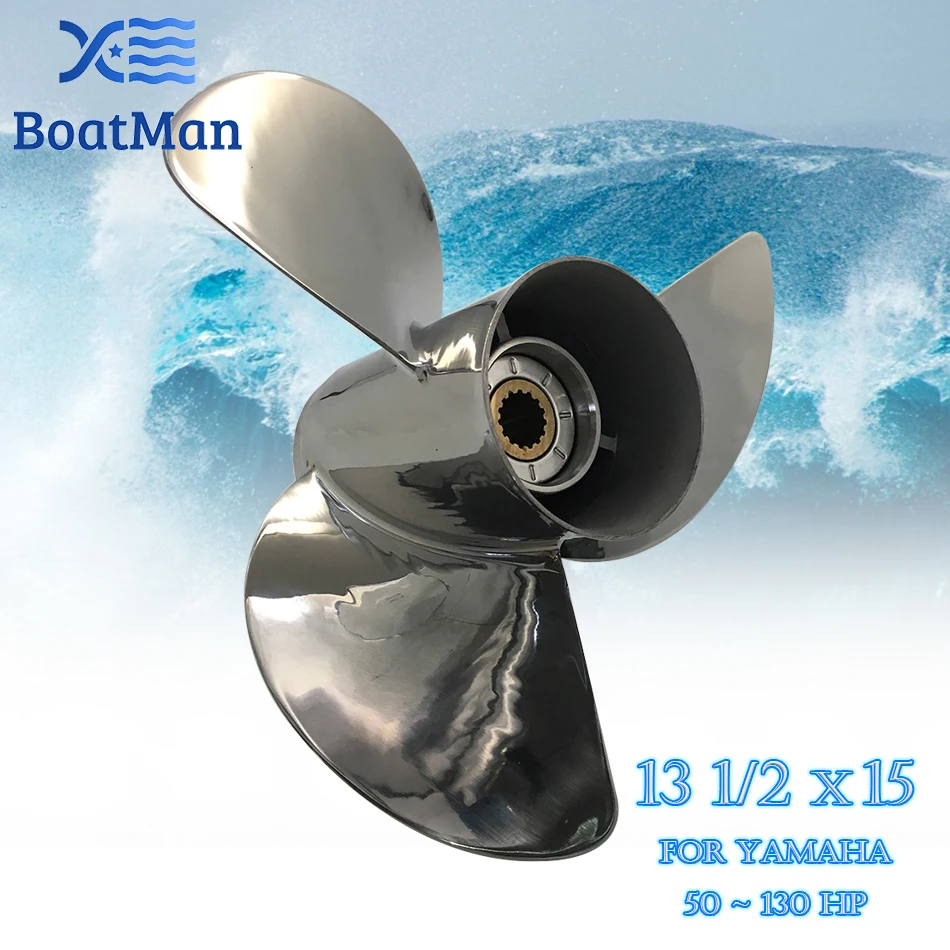 Elica Fuoribordo 13 1/2X15 Per Yamaha 50Hp 60Hp 70Hp 130Hp Acciaio Inossidabile 15 Scanalature Parti E Accessori Per Barche 6E5-45947-00-El