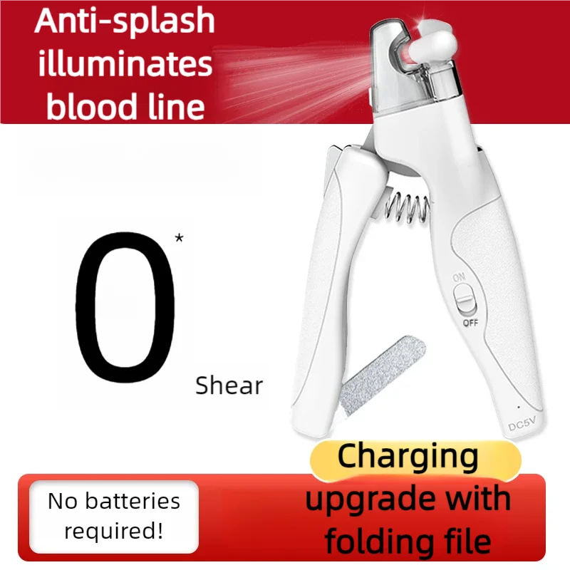 Dog nail clippers cat nail clippers with lights rechargeable pet electric novice special artifact.