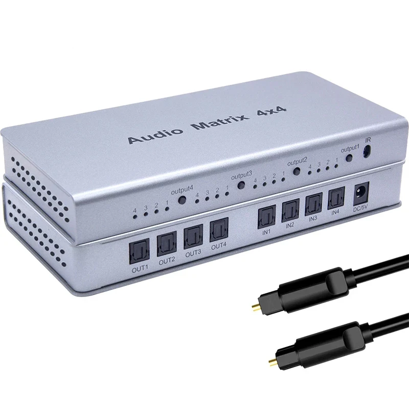 Audio Matrix 4x4 Switch Switcher Splitter SPDIF /TOSLINK Digital Optical Audio 4x4 True Matrix