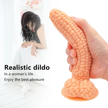 Big dildo suction cup fake penis corn dick sex toys for women particle surface vagina stimulate beads anal dildo sex shop 2