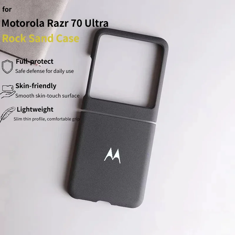 Luxury Rock Sand Slim Flip Shockproof Protective Case