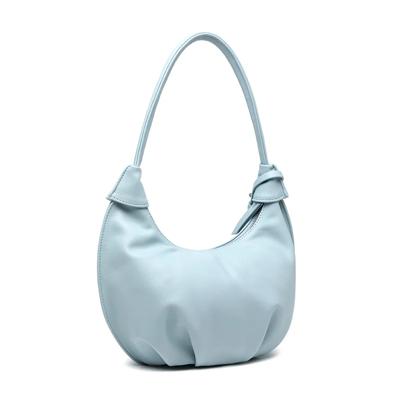 

Noes Logo Luxury Brand Cloud Bag French Fold 2024 Fashion Everything Soft Leather Hand Dumpling Bag Woman