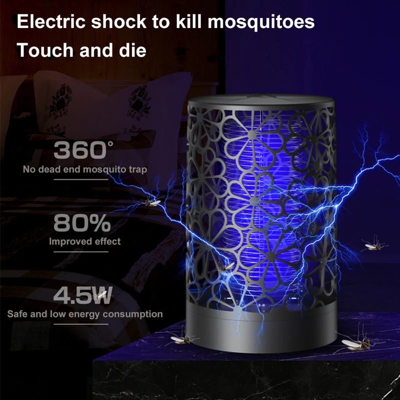 Flower Cover Mosquito Lamp Photocatalyst Mosquito USB Power Supply Portable Pregnant Babies Safe Repellent Light