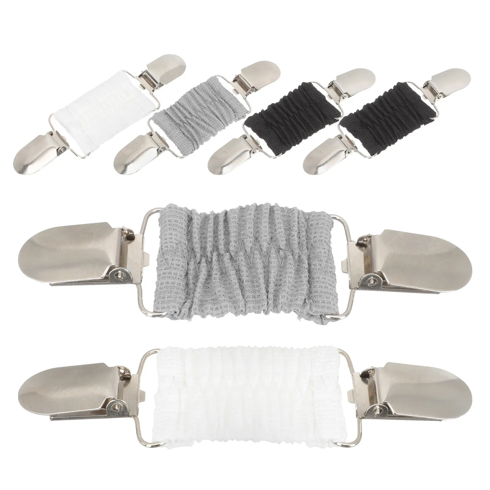 6Pcs 여성용 안티 숄 클립 카디건 클로저 레트로 셔츠 허리 신처 탄성 드레스 신처 클립 사무실 파티 공