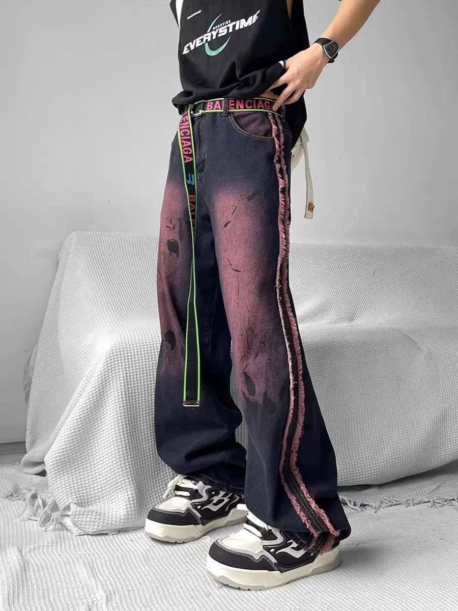 

Women's Purple Cargo Jeans Vintage Cowboy Pants Harajuku Baggy Punk Denim Trousers Y2k Oversize Trashy 2000s Emo Clothes 2024