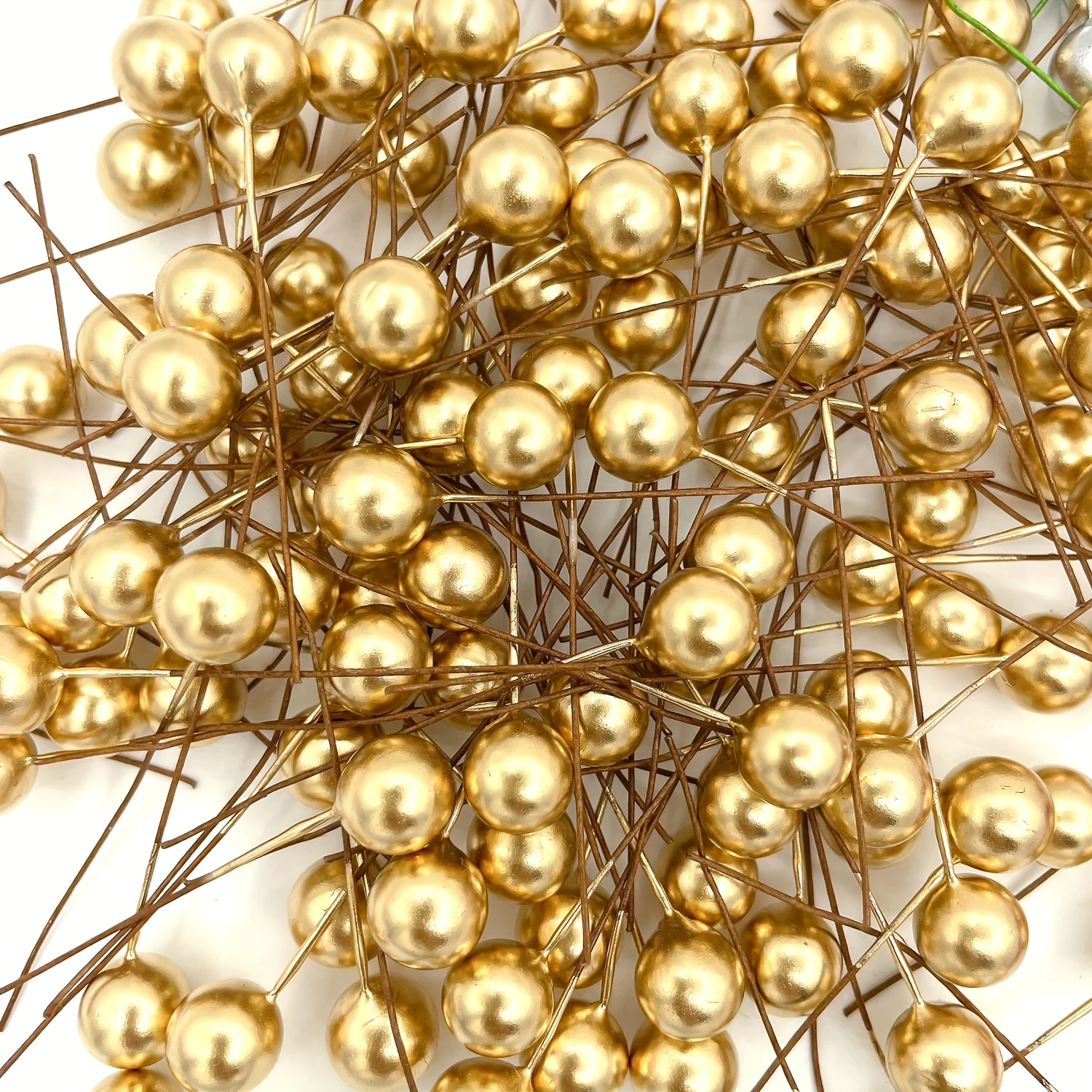30 stücke Weihnachten Runde Kugel künstliche Beere Blume Schaum Obst Kirsche Weihnachten Neujahr dekoration Liefert Zubehör – Detail 6