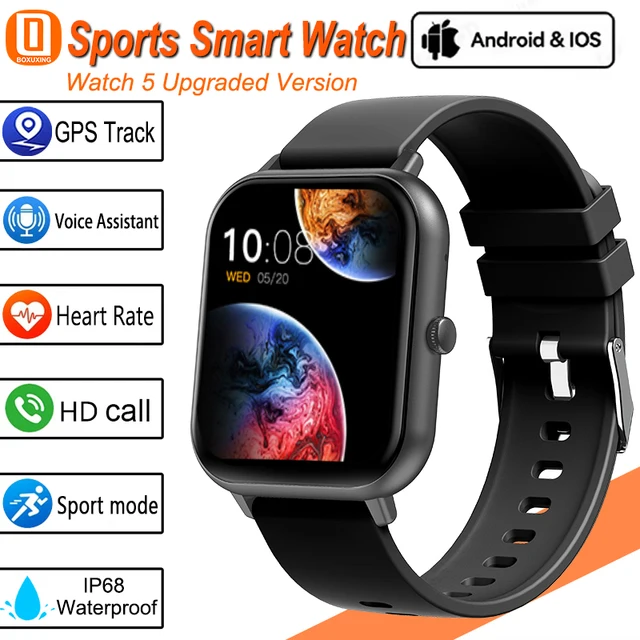 Watch 5 Upgraded Sports Smart Watch 2026 New Men Woman GPS Track HD Bluetooth Call Heart Rate IP68 Waterproof Fitness Smartwatch