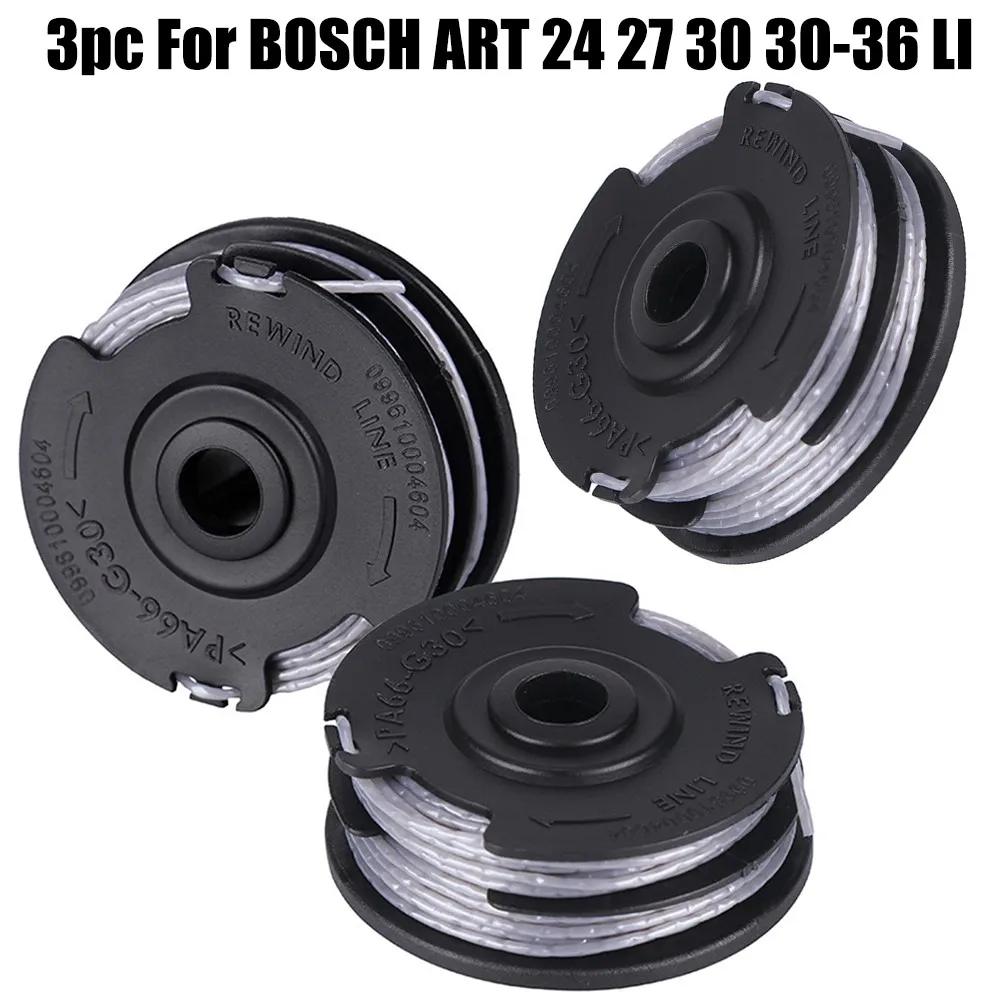 Set mit 3 Trimmerfadenrollen für Bosch ART 24 27 30 3036 LI, 1,6 mm Durchmesser, 18 m Länge, für Fortless-Trimmer – Detail 21