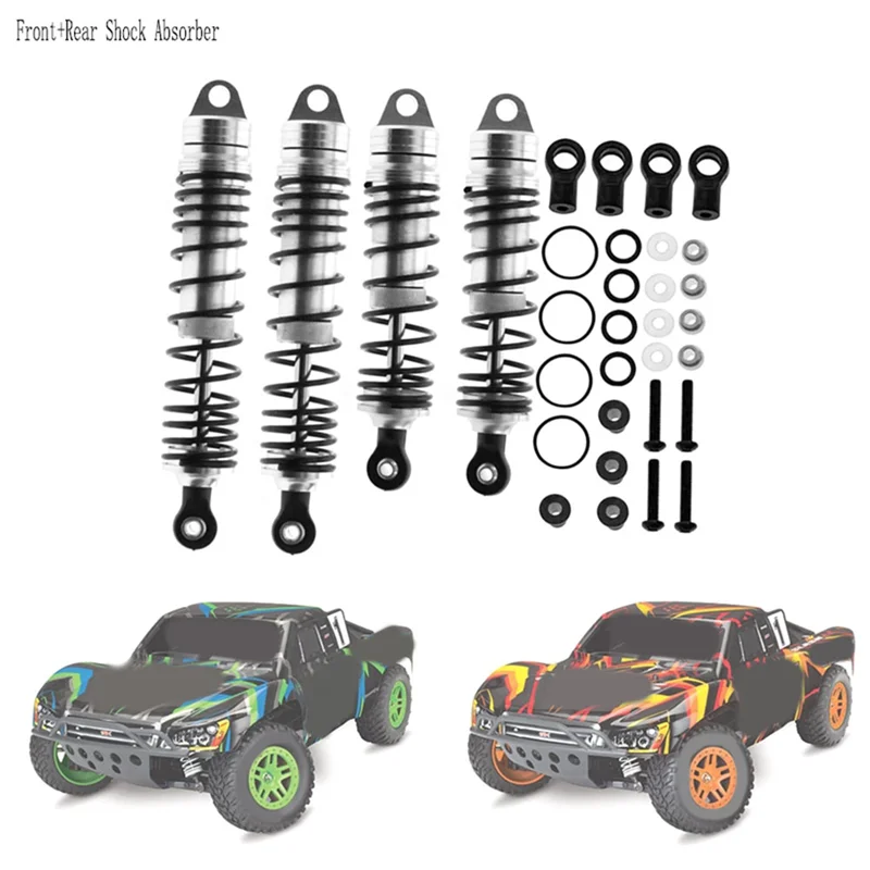 트랙사스 슬래시 4X4 VXL 2WD 러슬러 호스 스탬피드 1/10 RC카 업그레이드용 내구성 금속 전후방 쇼크 업소버 키트(1세트)