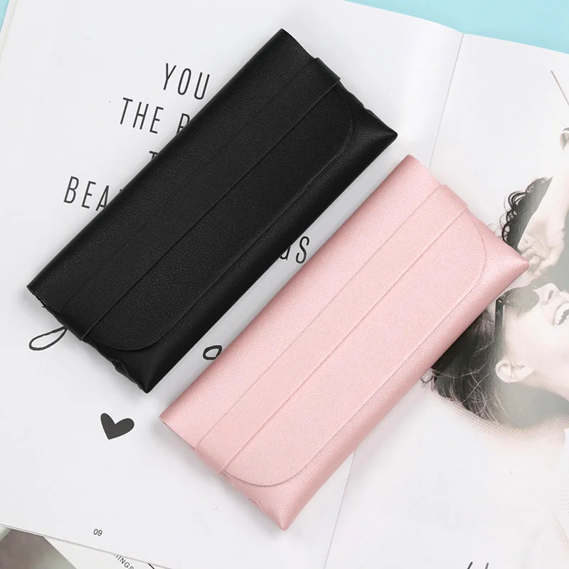 Pu Leder weiche Brille Tasche Sonnenbrille Lesebrille Schutzhülle Frauen Tasche Brillen Schutzhülle Zubehör – Detail 2
