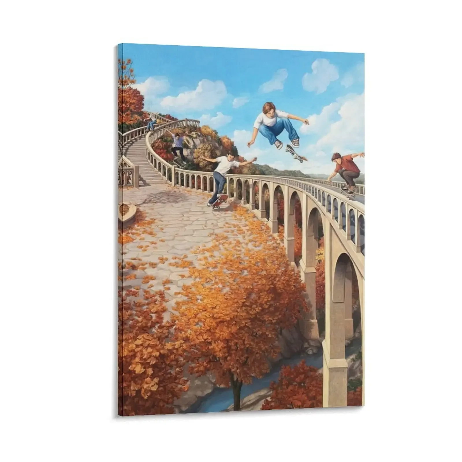 

Rob Gonsalves Funny Skate Canvas Painting korean room decor fashion wall paintings Decorative paintings Wall posters
