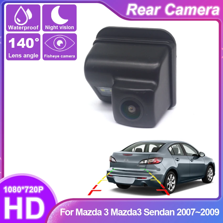 

Камера заднего вида Автомобильная Водонепроницаемая с функцией ночного видения CCD HD для Mazda 3 Mazda3 Sendan 2007 2008 2009